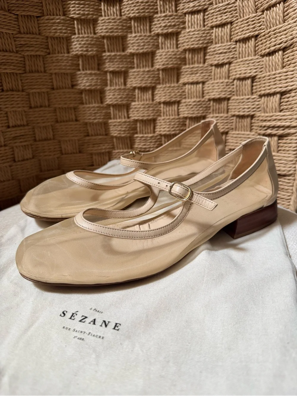 Sezane AUBANE LOW BABIES Size 38 in Cream